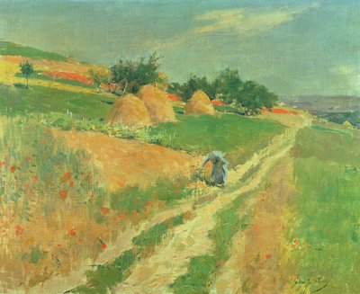 Plukke ville blomster av Willard Leroy Metcalf