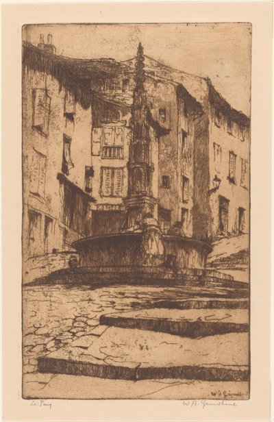 Le Puy (original tittel på objekt) av Willem Adrianus Grondhout (signed by artist)