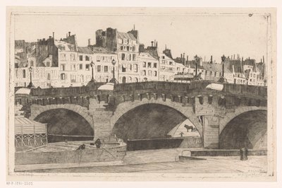 Pont Neuf (original tittel på objekt) av Willem Adrianus Grondhout (signed by artist)