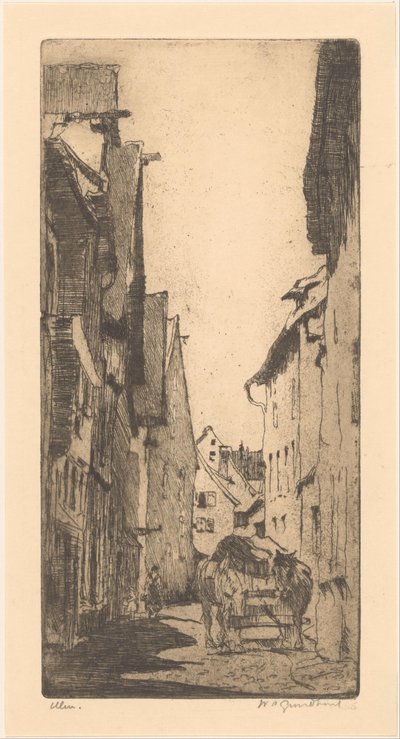 Ulm (original tittel på objekt) av Willem Adrianus Grondhout (signed by artist)