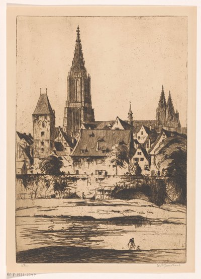 Ulm (original tittel på objekt) av Willem Adrianus Grondhout (signed by artist)