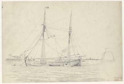 Skip på vannet av Willem Anthonie van Deventer