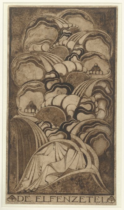 De Elfenzetel (original tittel på objekt) av Willem Arondéus (signed by artist)