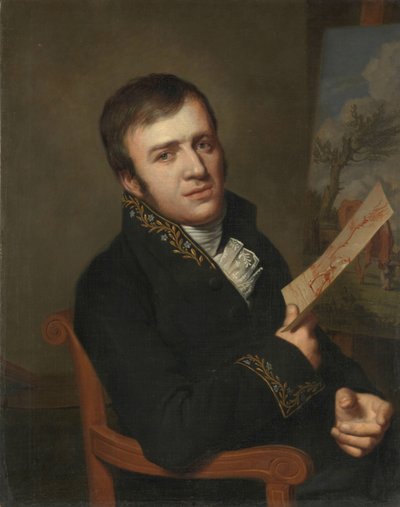 Jan (Baptist) Kobell II (1778-1814), maler, i uniformen til et medlem av Royal Institute of Science, Literature and the Fine Arts av Willem Bartel van der Kooi