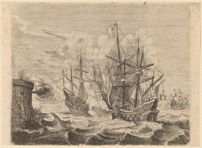 Heemskercks seier over den spanske flåten ved Gibraltar av Willem Basse