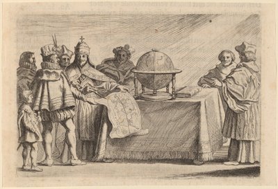 Delingen av kloden mellom Spania og Portugal av Willem Basse