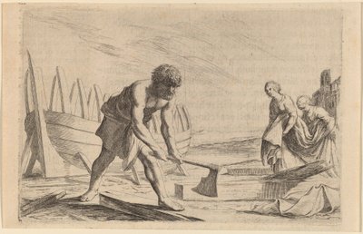 Ulysses på øya til gudinnen Calypso av Willem Basse
