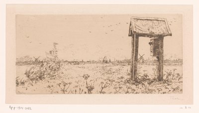 Beitemark på Kaag, med postkasse Letterbox, Kaag (original tittel) av Willem Bastiaan Tholen (signed by artist)