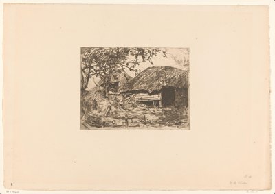 Stråtakfjøs, før det en villsvin i høyet Grisesti (original tittel) av Willem Bastiaan Tholen