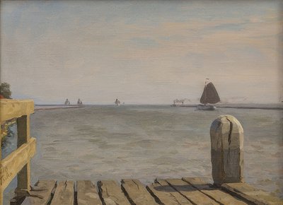 Pier i Enkhuizen. 1918 av Willem Bastiaan Tholen