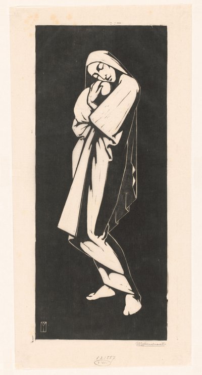 Kvinne med barn av Willem Bernardus IJzerdraat (signed by artist)