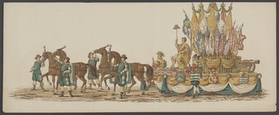 Delft parade av 1862, tredje gruppe Fjerde Lustrum ved Royal Academy i Delft - Ao. 1862 - Costumed Optogt (serietittel på objekt) av Willem Bernardus IJzerdraat