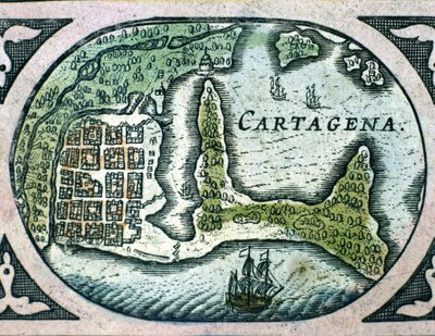 Cartagena i Colombia fra Atlas of W. Blaeu av Willem Blaeu