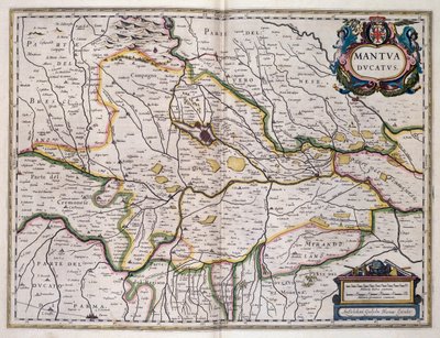 Hertugdømmet Mantua, kart av Willem Blaeu (1571-1638), Italia av Willem Blaeu