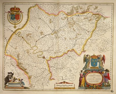 Ile-de-France, Isle of France fra The Theatre of the World av Willem Bleau, Amsterdam av Willem Blaeu