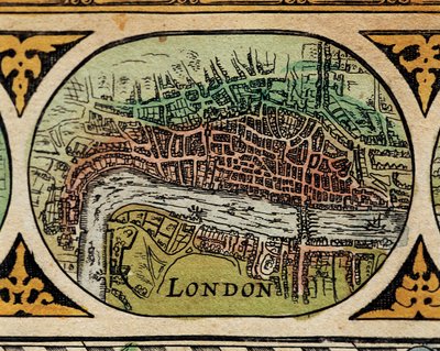 "" Representasjon av City of London "" Detalj av et verdenskart i "" The Theatre of the World "" av Willem Janszoon Blaeu (1571-1638) av Willem Blaeu