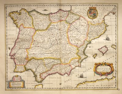 Spania fra Theatrum Orbis Terrarum av Willem Bleau, Amsterdam av Willem Blaeu