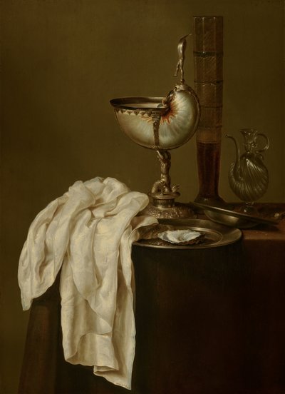 Stillleben mit Nautilus-Pokal av Willem Claesz. Heda