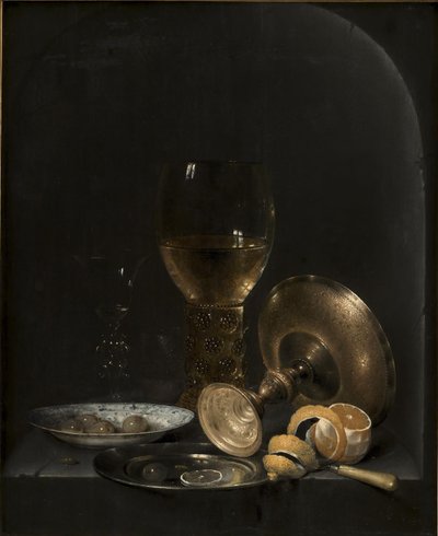 Stilleben. Frokoststykke i en steinnisje av Willem Claesz. Heda