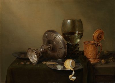 Stilleben med en forgylt Beer Tankard av Willem Claesz. Heda