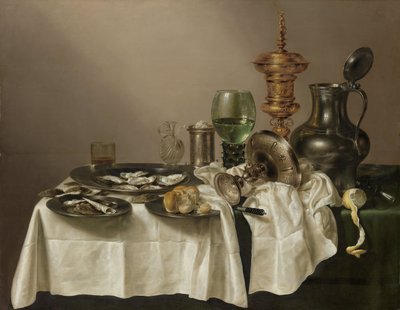 Stilleben med forgylt kopp, 1635 av Willem Claesz. Heda
