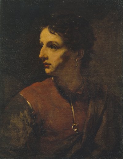 Portrett av en ung mann med øredobber, 1655. av Willem Drost