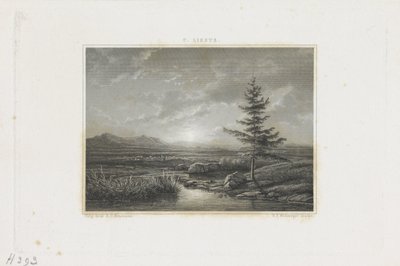 Landskap med bekk av Willem Frederik Wehmeyer