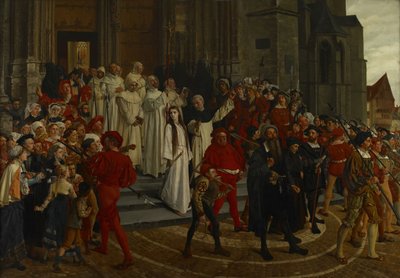 En martyr fra det 16. århundre - Johanna Van Santhoven, 1883. av Willem Geets