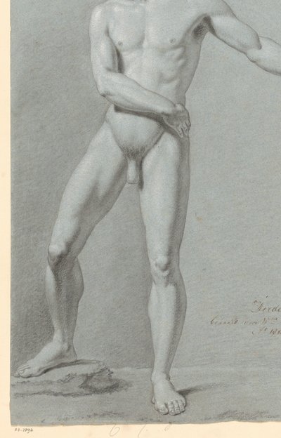 Stående naken mann, sett forfra (3. premie 1810) av Willem Grebner