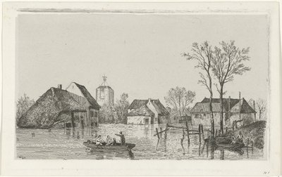 Flom ved Beesd, 1855 av Willem Gruyter jr.
