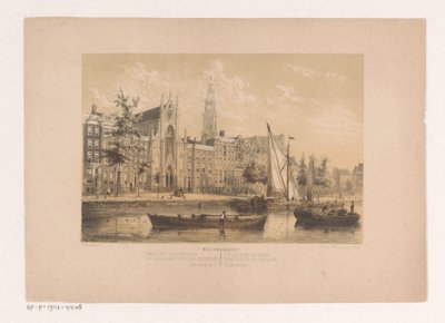 Keizersgracht med Onze-Lieve-Vrouwekerk i Amsterdam av Willem Hekking jr.