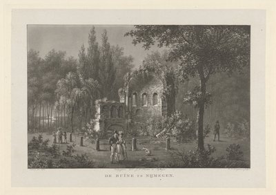 St. Martins kapell (Valkhof) i Nijmegen Ruinene i Nijmegen (tittel på objekt) av Willem Hendrik Hoogkamer