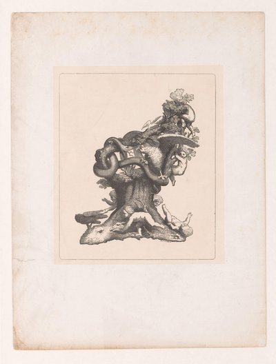 Tre med barn og dyr av Willem Hendrik Stam