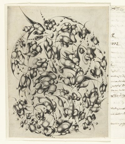 Gullsmedbukett med stiliserte blomster og blader Looff-werck Boeck Seer Constich Geteijckent (serietittel) av Willem Hondius