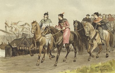 Floris V, greve av Holland, og Gijsbrecht IV av Amstel, 26. juli 1274 av Willem II Steelink