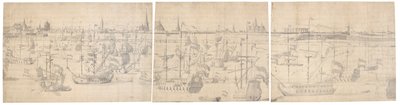 Den nederlandske flåten på Copenhagen Red 1658 av Willem I van de Velde