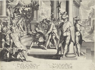 Allegori om lovens ukrenkelighet Thronus Justitiae (serietittel) av Willem Isaacsz. van Swanenburg