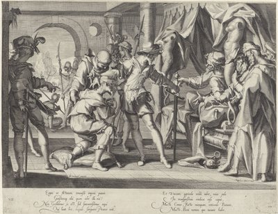 Grev Vilhelm III av Holland beordrer halshugging av fogden sin Thronus Justitiae (serietittel) av Willem Isaacsz. van Swanenburg