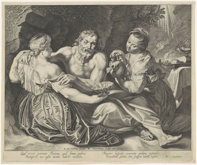 Lot beruset av døtrene sine av Willem Isaacsz. van Swanenburg