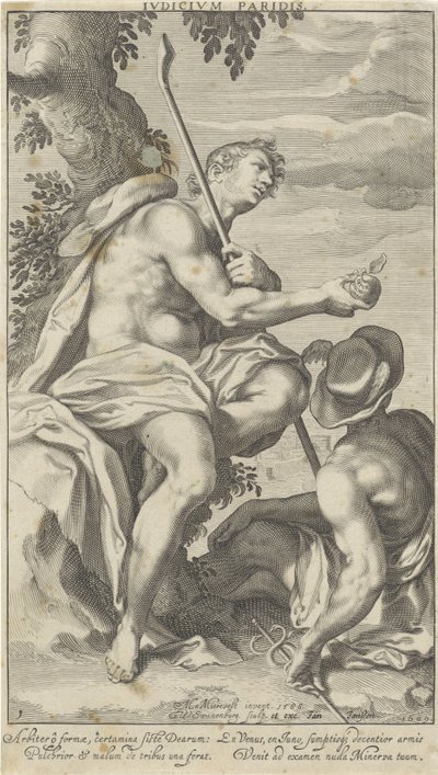 Paris og Mercurius Judgment of Paris (tittel på objekt) Oordeel van Paris (serietittel) av Willem Isaacsz. van Swanenburg