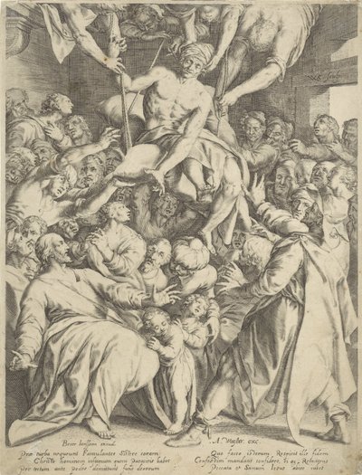 Lammet senket til Kristus gjennom taket av Willem Isaacsz. van Swanenburg