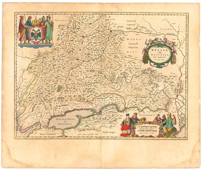 Kart over Russland Fra: Verdenskart..., 1645 av Willem Janszoon Blaeu