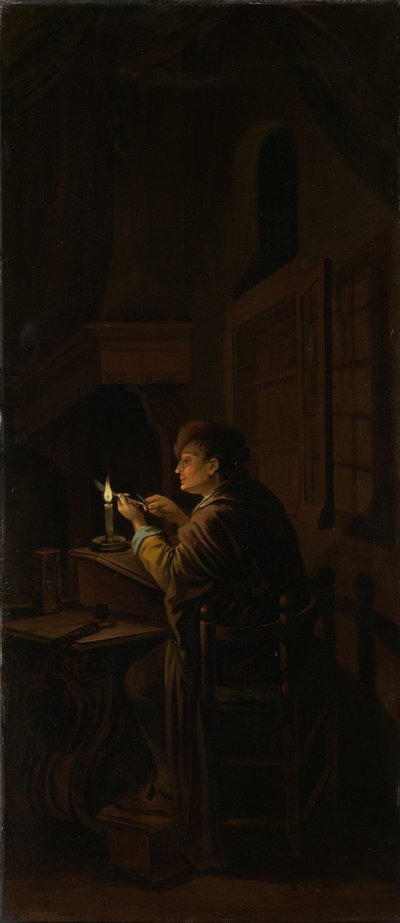 Høyre panel av en triptyk: Allegori om kunsttrening av Willem Joseph Laquy