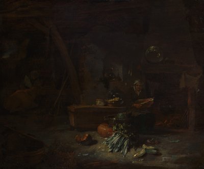 Interiør i et kjøkken, ca. 1642-44. av Willem Kalf