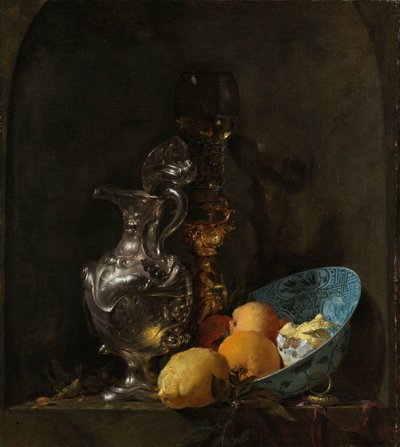 Stilleben med sølvmugge og porselensskål Stilleben med sølvmugge av Willem Kalf