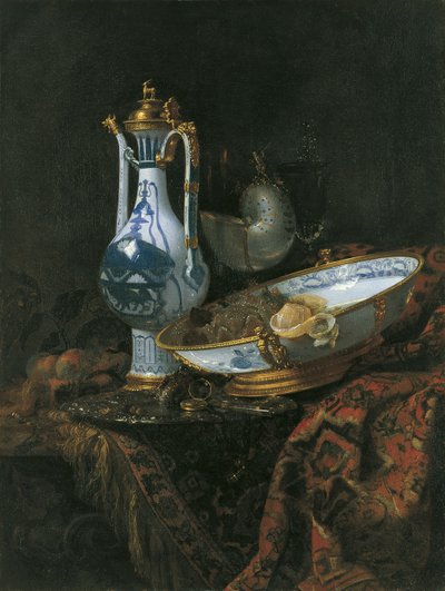 Stilleben med Nautilus Cup av Willem Kalf