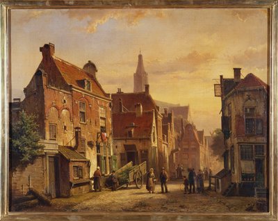 Nederlandsk gatescene av Willem Koekkoek