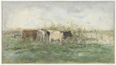 Kyr ved en sølepytt av Willem Maris