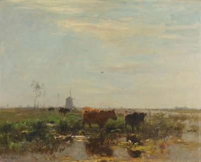 Eng med kuer ved vannet Eng med kuer ved vannet av Willem Maris