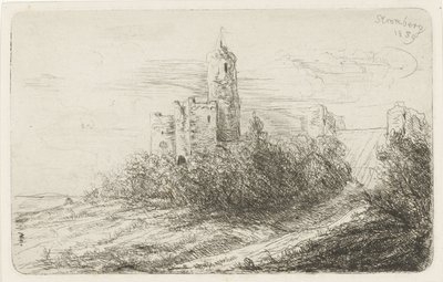 Ruinene av slottet i Stromberg av Willem Matthias Jan van Dielen